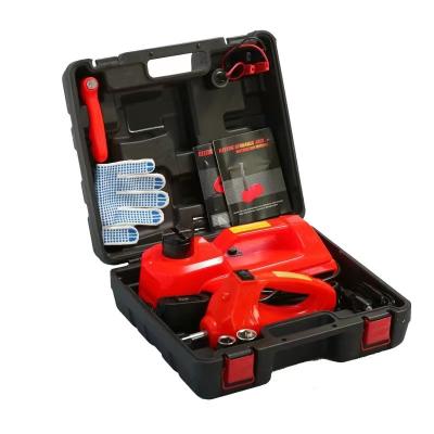 China Amazon Hot Selling Car Repair 12v Electric Car Jack And Wrench Kit Portable High Lift Box For Tire Replacement for sale