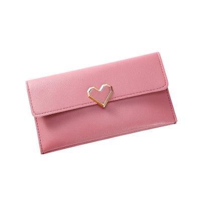 China High Quality New Arrival Long Student Wallets Solid Color Multi-Card Holder Multifunctional Wallet For Women for sale