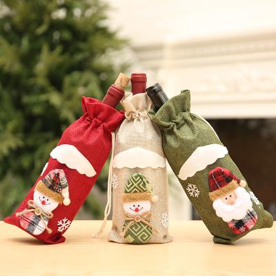 China Merry Christmas Decor Trendy Wine Bottle Cover Christmas Decorations For Christmas Stocking Gift New Year Home Decor for sale