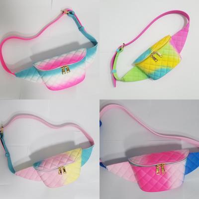 China Other Wholesale New Fashion Jelly Purses Rainbow Women Fanny Pack Waterproof Ladies Waist Bags for sale