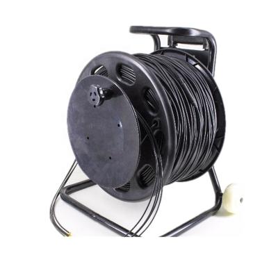 China High Quality FTTX Field J599 TPU Tactical Fiber Optic Cable With Plastic Spool Car for sale