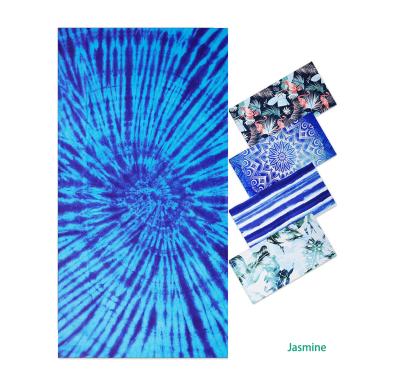 China Sustainable Microfiber Personalized Print Custom Sand Free Quick Dry Polyester Microfiber Beach Towel for sale