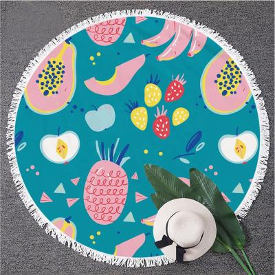 China Viable Custom Design Printed Mandala Round Beach Towels With Large Tassels Microfiber Round Towel Cheap Free Sand Beach From Superdry for sale