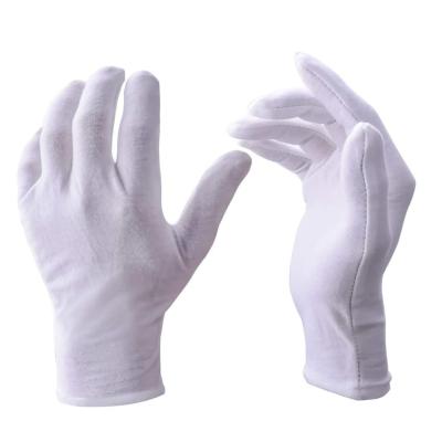 China Custom Customizable Microfiber Jewelry Cleaning Polishing Gloves Silk Screen Printed Customizable Jasmine White Anti-Slip Avialable 200pcs for sale