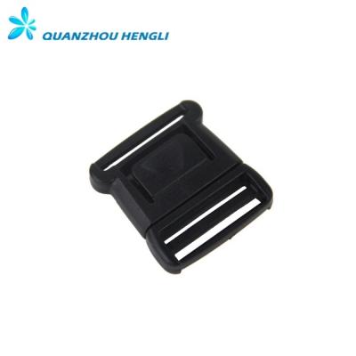 China Buckle 20mm /25mm/38mm/51mm Center Push Release Plastic Adjustable Belt Buckle for sale