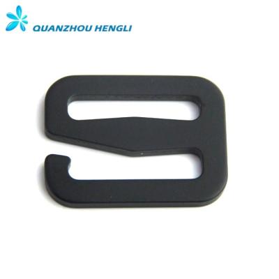 China Backpack Silver / Black Color Adjustment Aluminum Carabiner Metal G Hook Buckles for sale