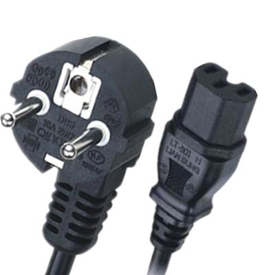 China Home Appliance European CEE7/7 Schuko Plug To IEC 60320 C15 Power Cords for sale