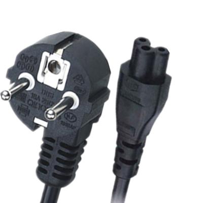 China Home Appliance European Standard AC Power Cord Plug c5 to European CEE7/7 Schuko Plug to IEC 60320 C15 Mains Cords for sale