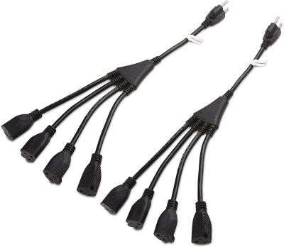 China COMPUTER 2-Pack 4 Outlet Power Splitter Tie Down (Power Cord Splitter) 1.5 Feet for sale