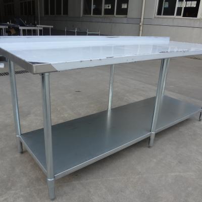 China popular&fashion stainless steel work table 1-tier/2-tier stainless steel work table for sale