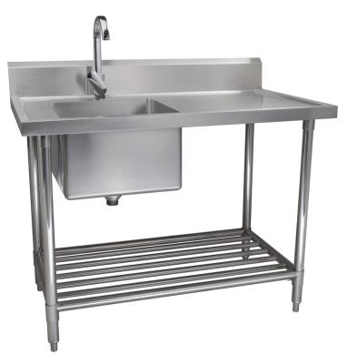 China Without Faucet Stainless Steel Sink Table /stainless Steel Sink Bench Stainless Steel Wall Bench for sale