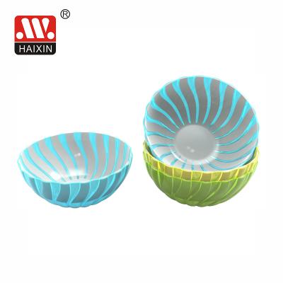 China Food Grade Fashion Sustainable Style Watermelon Round Plastic Salad Bowl Mixing Bowl for sale