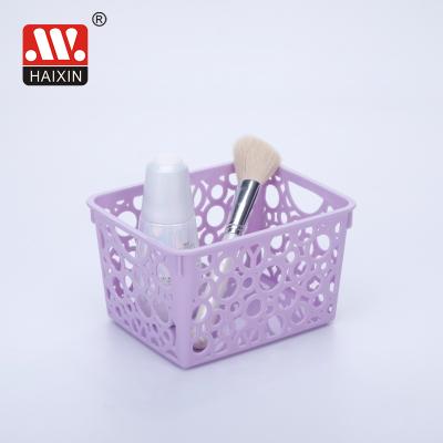 China Cheap Viable China Factory Direct Sale Price Square Pierced Bulk Baskets Desk Organizer Basket for sale