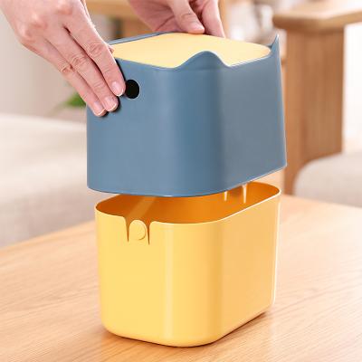 China Haixin Sustainable Waste Bin Garbage Bin Garbage Bin Tissue Desktop Plastic Box for sale