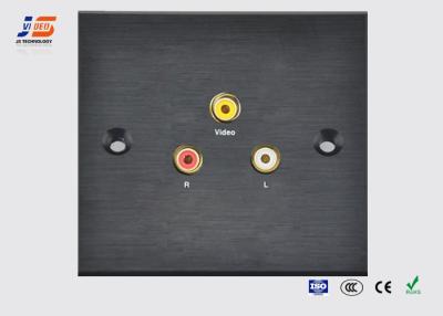 China Aluminum Composite Audio Video RCA Wall Plates , Power Outlet RCA Cable for sale