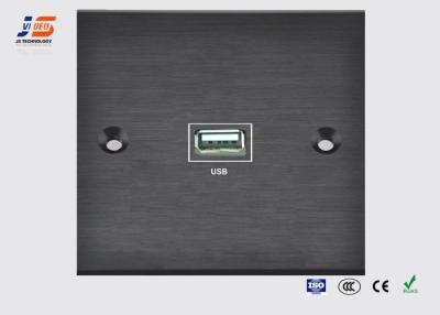 China USB Charge Multi Media Wall Plate, Wall Mounted Socket For Office / Hotel Room for sale