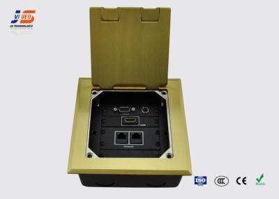 China Stainless Steel Recessed Floor Box , Network Electrical Outlets Floor Box for sale