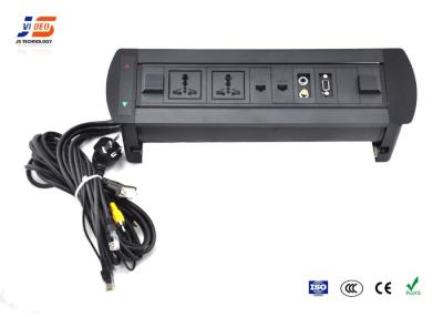 China De modieuze Gemotoriseerde Contactdoos van de de Afzetav Desktop van Tafelbladcontactdozen met USB VGA Te koop