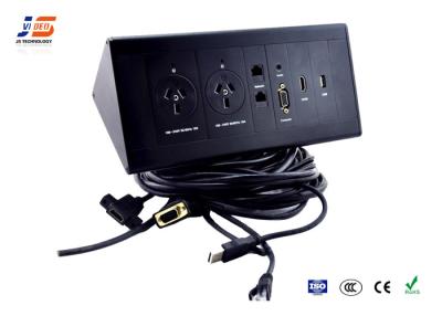 China Tomada e soquete elétricos do Tabletop da caixa de conexão dos multimédios de HDMI com Usb Rj45 à venda