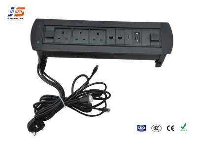 China Zócalo eléctrico motorizado del tirón para la sala de reunión, puertos del Vga sistema de pesos americano del Usb Rj45 en venta