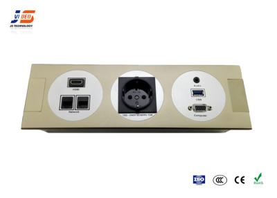 China Hotel Multi Media Hub Socket Vga Hdmi pl3.5 Rj45 USB Charge Ports for sale