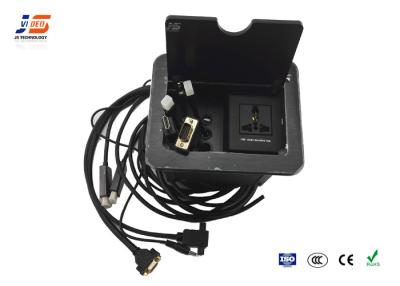 China Tabletop Socket With Hdmi Vga cables, Audio Video Outlet Box For Office for sale