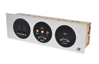 China Sockel-Schwarzes/Silber des Hotel-JS-FW103 bürsteten RJ45 VGA HDMI, an der Wand befestigt zu verkaufen