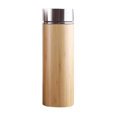 China Viable New Chinese Style Tea Cups Stainless Steel Vacuum Flasks And Thermal Bamboo Eco-friendly Natural Thermoses Travel Water Bottle for sale