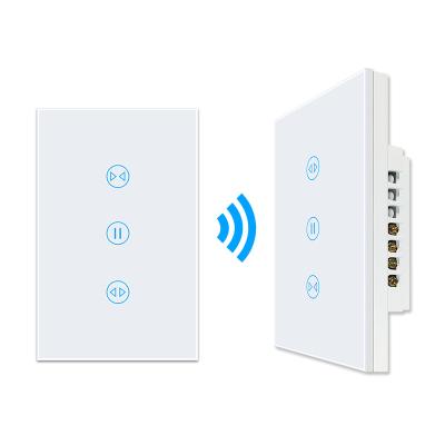 China WENZHOU Smart Homes 1/2/3/4 Band US Smart Light Touch Switch Zigbee Wireless WiFi Wall Switch WiFi Fan Switch Fan Switch for sale