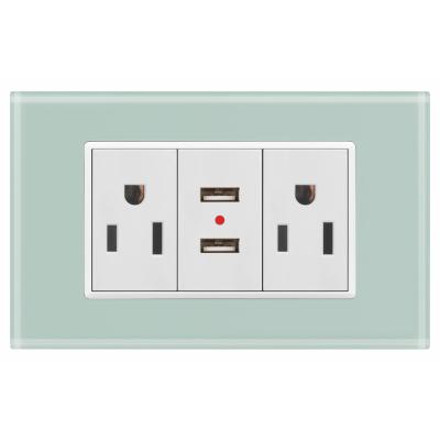 China Commercial type US standard 118 wall switch USB socket home use electrical outlet outlet with switch wifi socket for sale