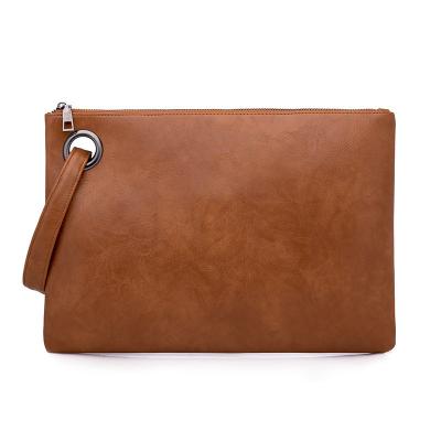 China Envelope Shape Bag Vintage PU Leather Oversized Clutch Type for sale