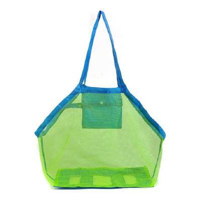 China Folding Makers Head Foldable Mesh Shopping Bag For Beach Travel Kids Game for sale