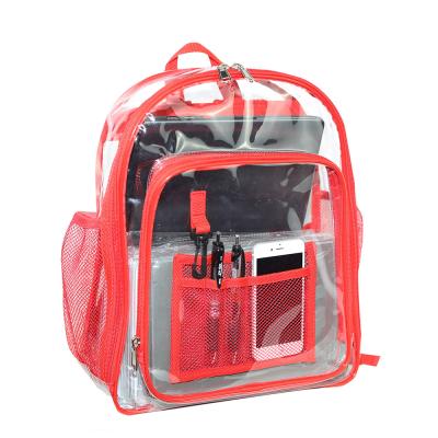 China Water Resistant Factory Direct Selling Transparent Clear PVC School Backpack for sale