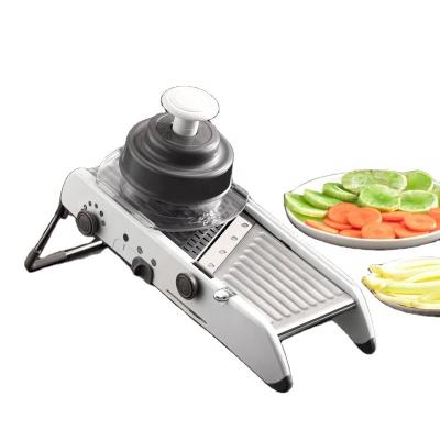 China Viable Multifunctional Food Slicer, Adjustable Stainless Steel Potato Tomato Onion Slicer Vegetable and Fruit Cleaver for sale