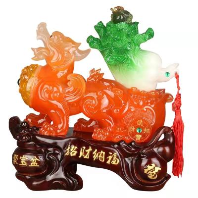 China China Feng Shui Decoration Lucky Gathering Living Room Office Decoration Home Decor Open Collectable Statues for sale