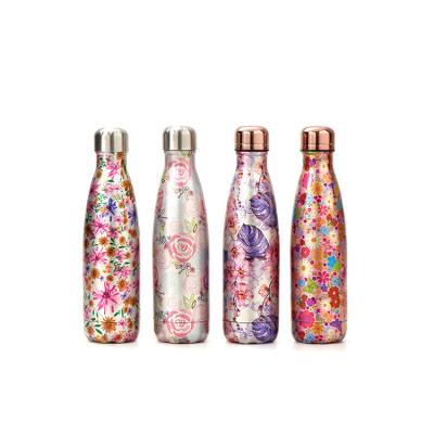 China Custom Durable OEM Thermo Stainless Steel 500ml Double Wall Vacuum Insulated Cola Shaped Water Bottle for sale