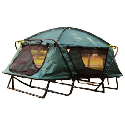 China Diagonal Tying Type Outdoor Camping Folding 2 Man Fishing Camping Tent Land Bed for sale