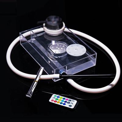 China Eco-friendly wholesale import hookah transparent acrylic hookahs shisha for sale sheesha light for sale