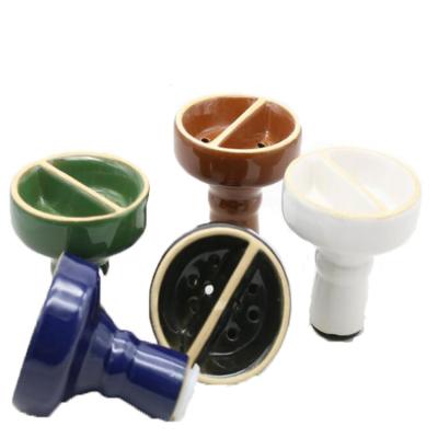 China New Smoking Bowl Eco-friendly Ceramic Hookah Bowl Different Tobacco Accessories Hookah Accessories for sale