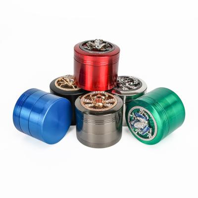 China High Quality Windproof Metal Tobacco Spice Weed Zinc Alloy Herb Grinder 50mm For Grinder Smoking Accessories for sale