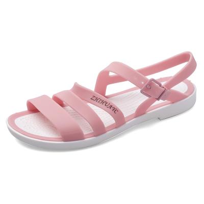 China 2022 fashion trend new flat sandals women's Korean version beach sandals thick bottom Mary Jane mother sandals for sale