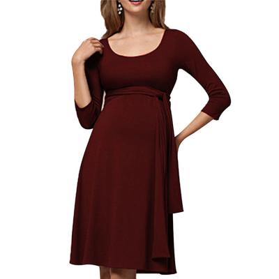 China New Design Breathable Nursing Maternity Dress For Women Plus Size Relieve Breastfeeding Wear Custom Super Soft Women Pregnant Dress for sale