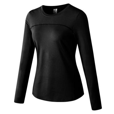 China Breathable Ladies Autumn And Winter Yoga Long Sleeve Dress Running Self-cultivation Training Fitness Exercise Quick Dry Top for sale