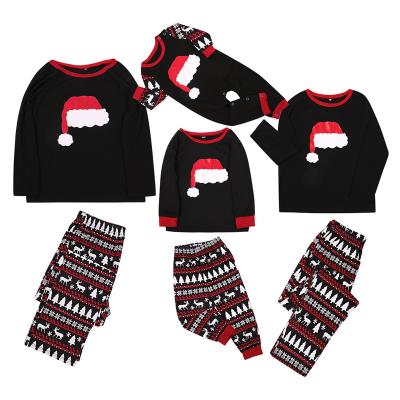 China Wholesale Custom Matching Parent-Child Loungewear Family Clothing Sets Pattern Printed Lovely Christmas QUICK DRY Family Clothing for sale