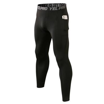 China QUICK DRY Men Fitness Retraining Workout With Training Add Velvet Pants Pocket To Stretch Quick Dry Tights Running Sporty Gaiters for sale