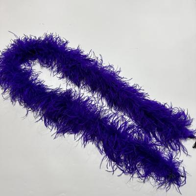 China Feather Handcraft 2m purple Wholesale Dance Formal Wedding Party 5 Ply Fluffy Colorful Feather Boa Turkey Ostrich Feather Boas Products for sale