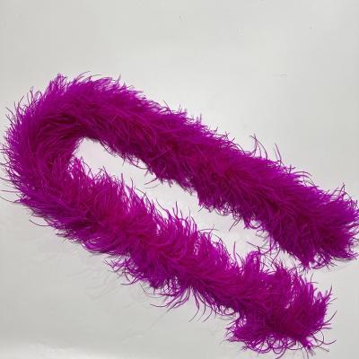 China Feather Handcraft 2m roseo Wholesale Dance Formal Wedding Party 5 Ply Fluffy Colorful Feather Boa Turkey Ostrich Feather Boas Products for sale