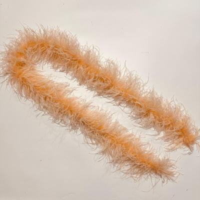 China Feather Handcraft 2m champagne Wholesale Dance Formal Wedding Party 5 Ply Fluffy Colorful Feather Boa Turkey Ostrich Feather Boas Products for sale