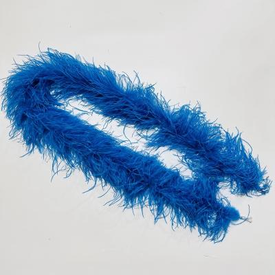 China Feather Handcraft 2m lake blue Wholesale Dance Formal Wedding Party 5 Ply Fluffy Colorful Feather Boa Turkey Ostrich Feather Boas Products for sale