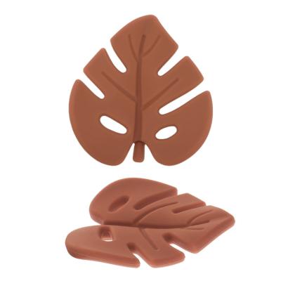 China Toy Hot Leaf Shape Newborn Baby Soft Rubber Teethers Food Grade Eco Bpa Free Organic Silicone Soother for sale